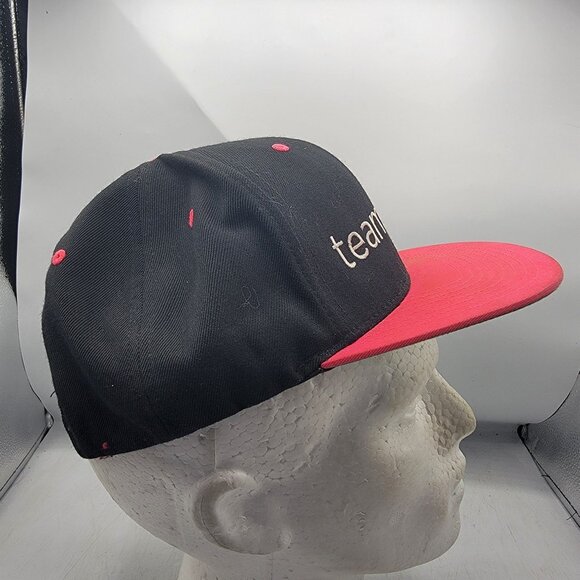 Team Aloha Snapback Hat Black Red Adjustable Outdoors Casual Lightweight - Picture 4 of 9